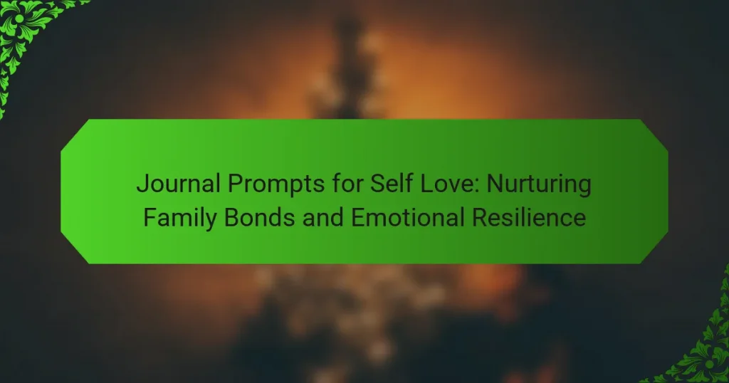 Journal Prompts for Self Love: Nurturing Family Bonds and Emotional Resilience