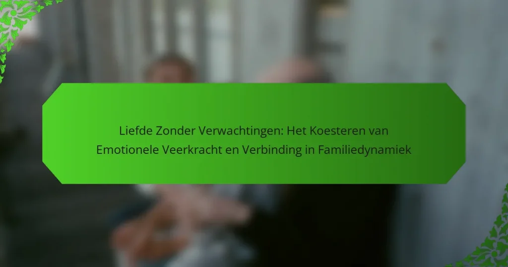 Liefde Zonder Verwachtingen: Het Koesteren van Emotionele Veerkracht en Verbinding in Familiedynamiek