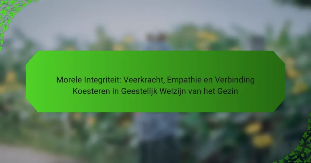 Morele Integriteit: Veerkracht, Empathie en Verbinding Koesteren in Geestelijk Welzijn van het Gezin