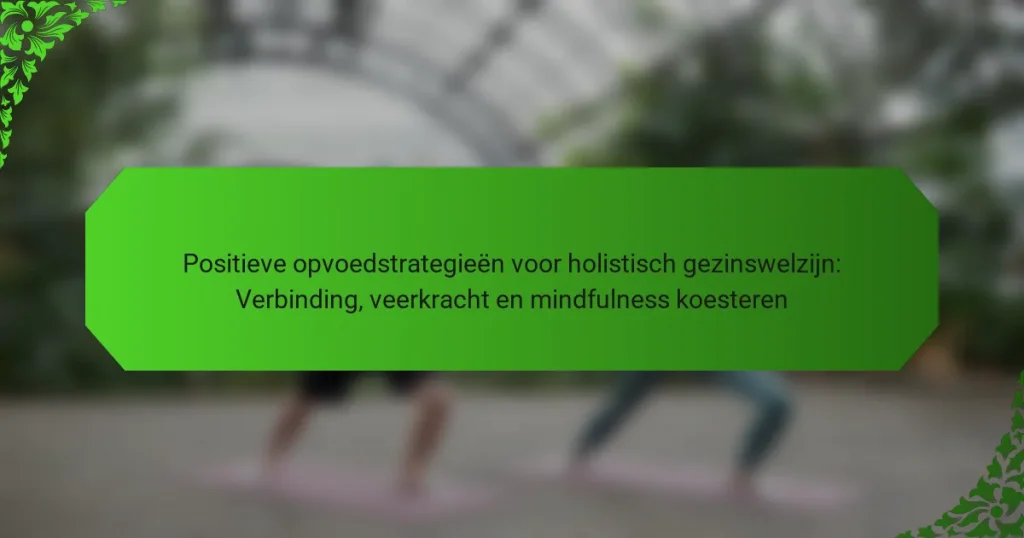 Positieve opvoedstrategieën voor holistisch gezinswelzijn: Verbinding, veerkracht en mindfulness koesteren