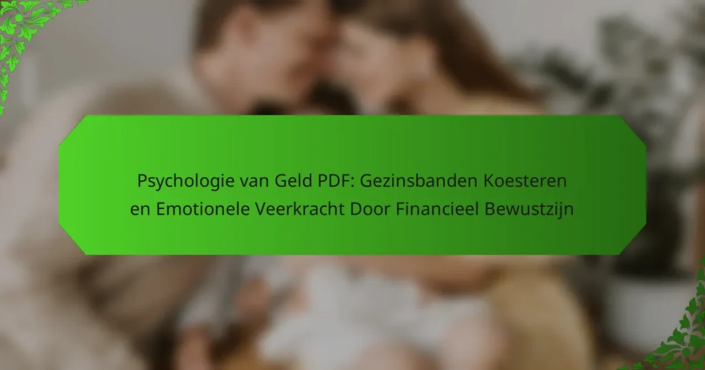 Psychologie van Geld PDF: Gezinsbanden Koesteren en Emotionele Veerkracht Door Financieel Bewustzijn
