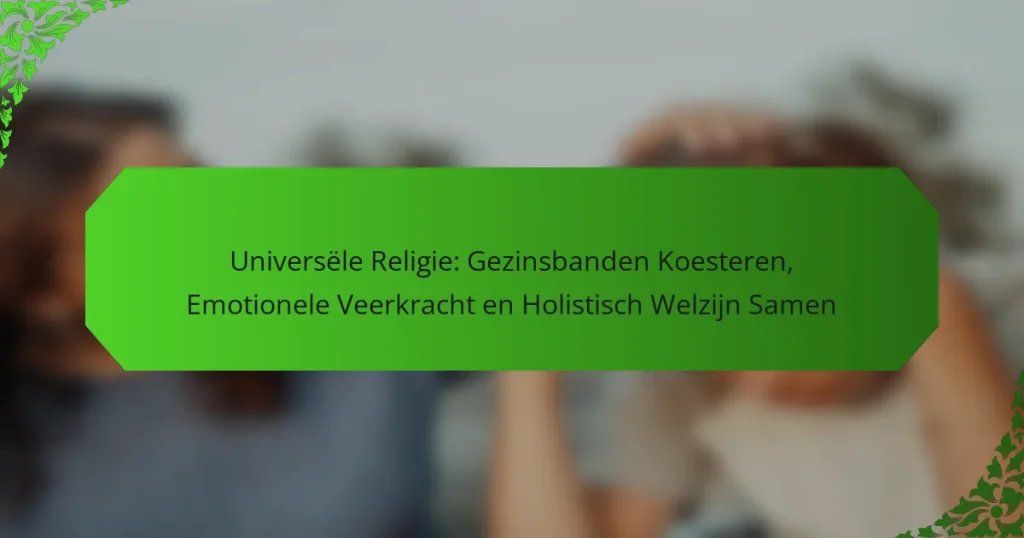 Universële Religie: Gezinsbanden Koesteren, Emotionele Veerkracht en Holistisch Welzijn Samen