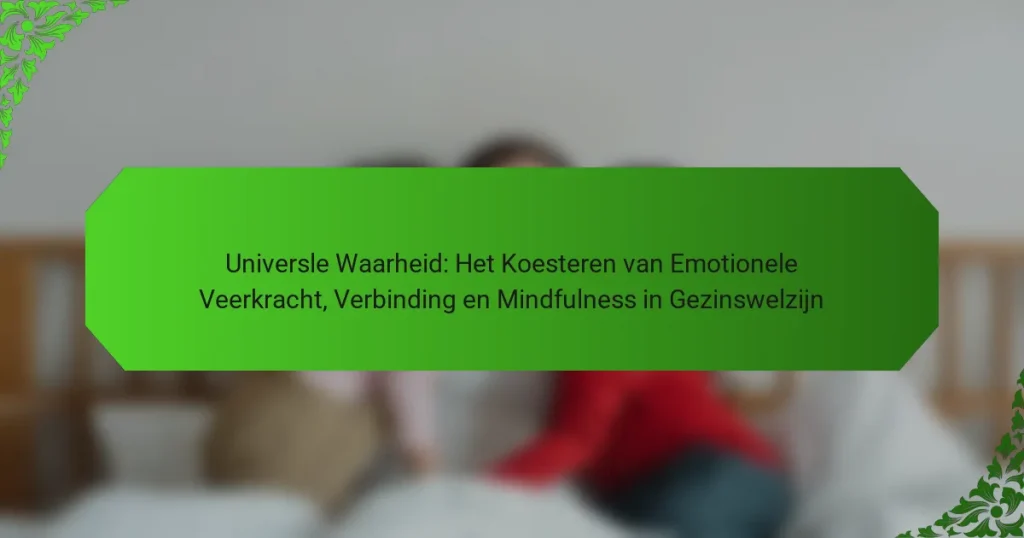 Universle Waarheid: Het Koesteren van Emotionele Veerkracht, Verbinding en Mindfulness in Gezinswelzijn